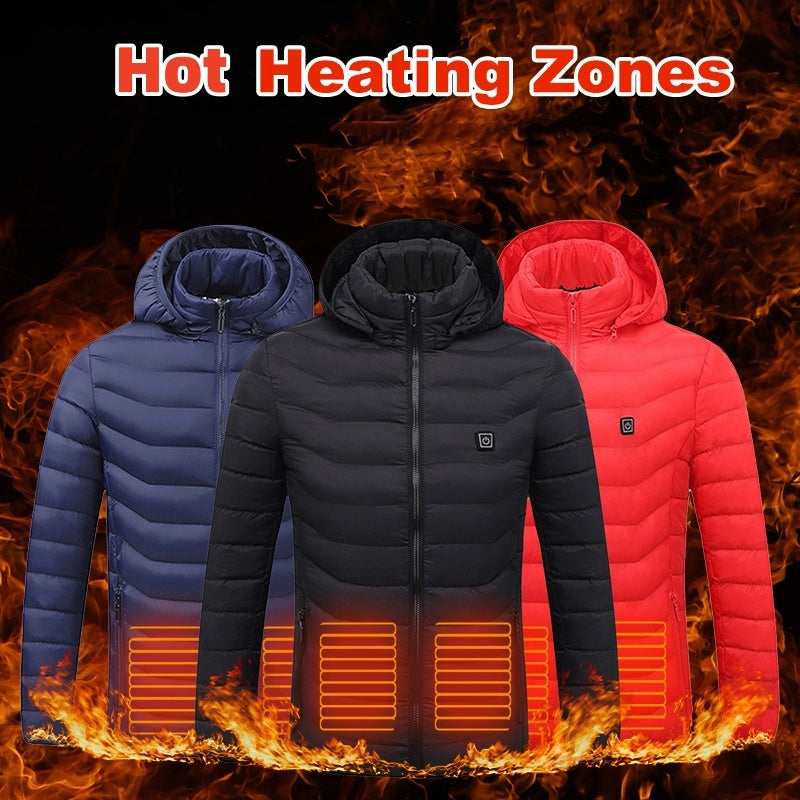 New Electric Men's Heated Jacket Coat for Winter